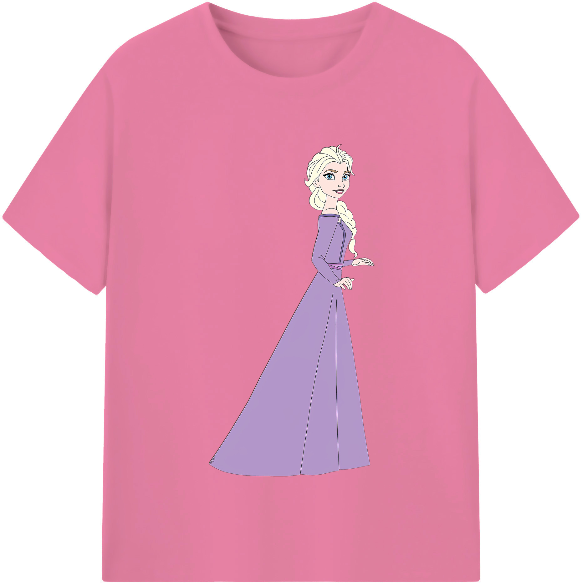 （画像用） アナと雪の女王 アンナ エルサ Frozen Anna Elsa 綿100％半袖Tシャツ（フロントプリント）